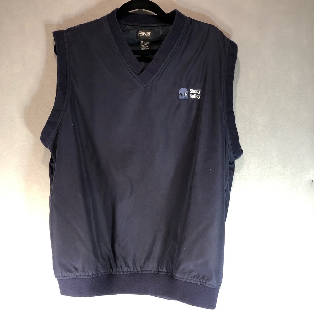 Ping Collection Navy Golf V-Neck Vest Size Large with Pockets - Picture 2 of 8